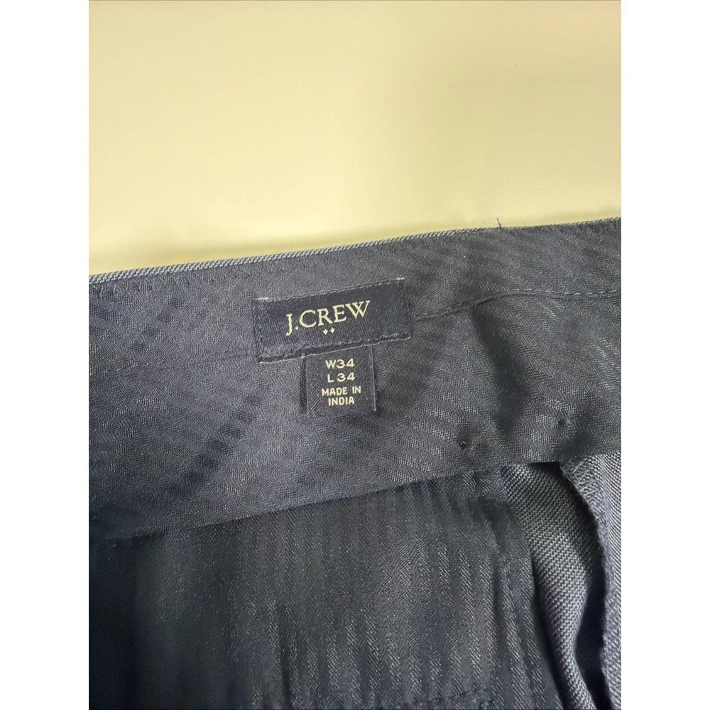 J.Crew Thompson 100% Wool Dress Suit Pants Mens 34x27* Navy Blue Office Trousers